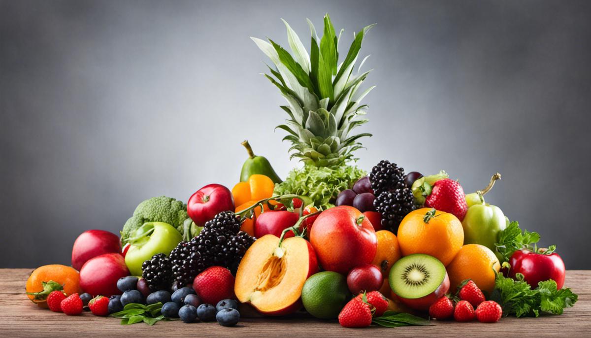 Image of a colorful plate of fruits and vegetables, representing the vibrant and healthy nature of a detox recipe.