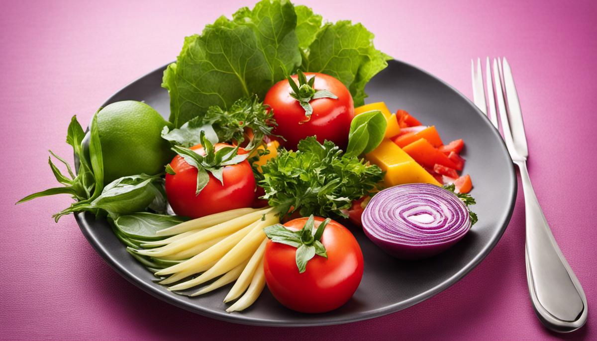 Image description: A picture of a colorful and vibrant plate of organic food, representing the essence and principles of organic cooking.